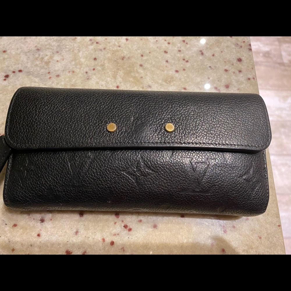 Pont Neuf Monogram Empreinte Leather Long Wallet